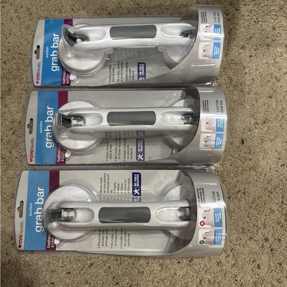 CVS Health Bathroom Safety Suction Grab Bar - White - Picture 1 of 1